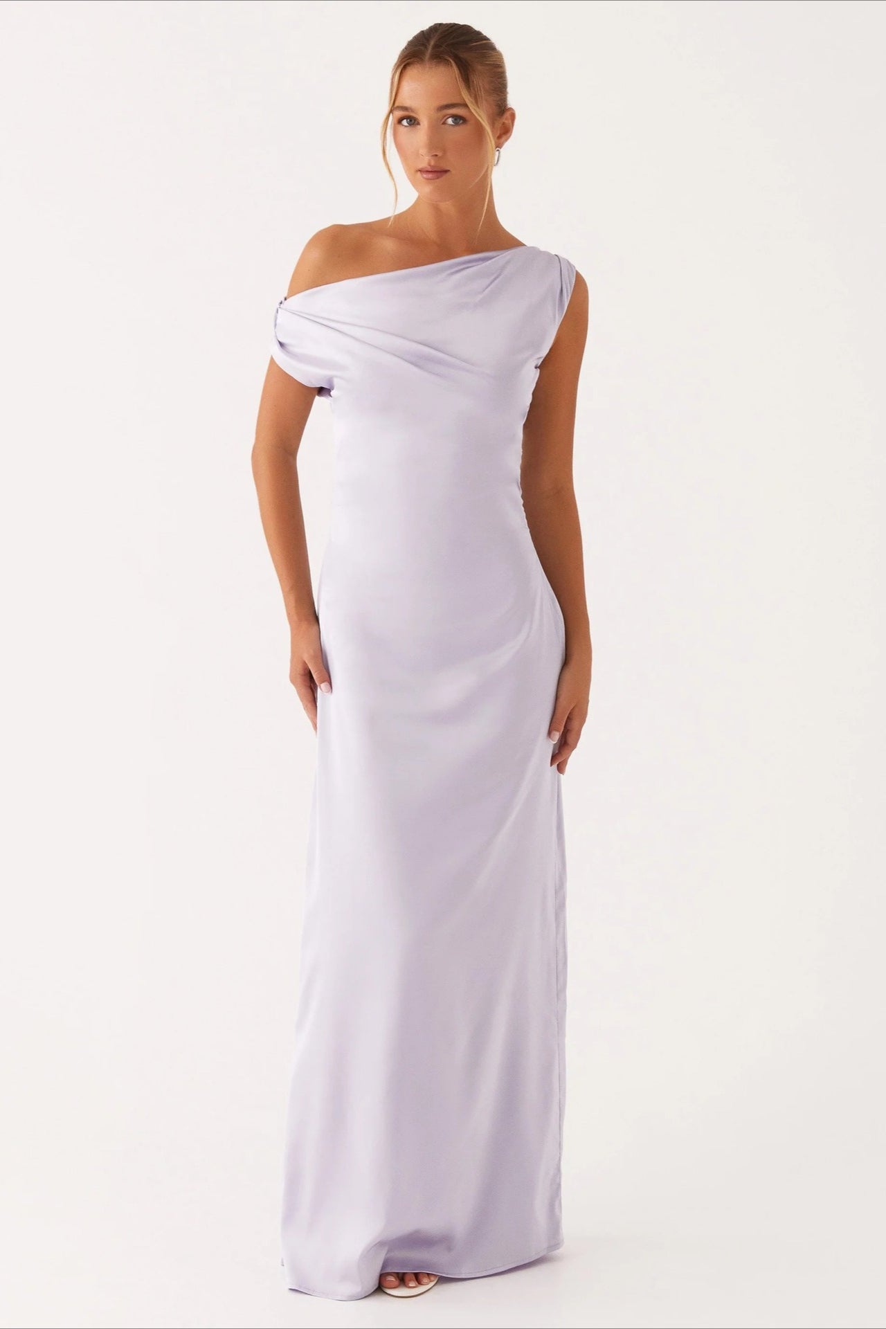 Elarisse – Women’s One-Shoulder High Waist Maxi Dress