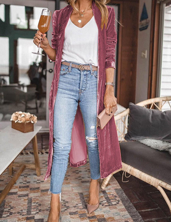 Veloura – Women's Velvet Kimono Coat