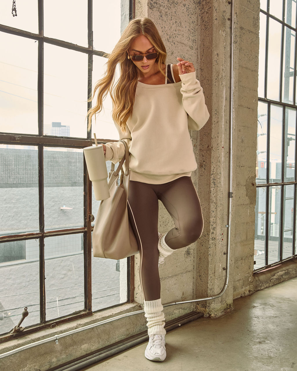 Velmira | Off-Shoulder Luxe Sweatshirt