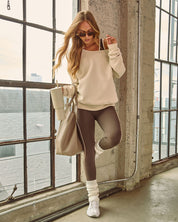 Velmira | Off-Shoulder Luxe Sweatshirt