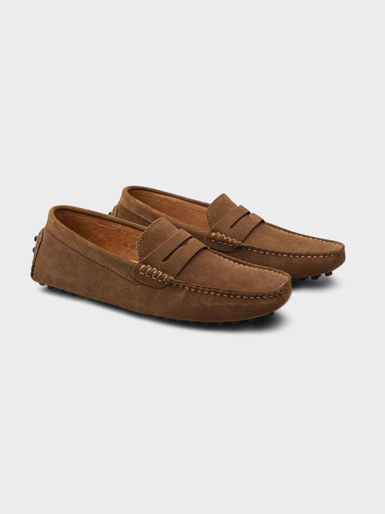 Caldoro | Men’s Calf Suede Slip-On Loafers