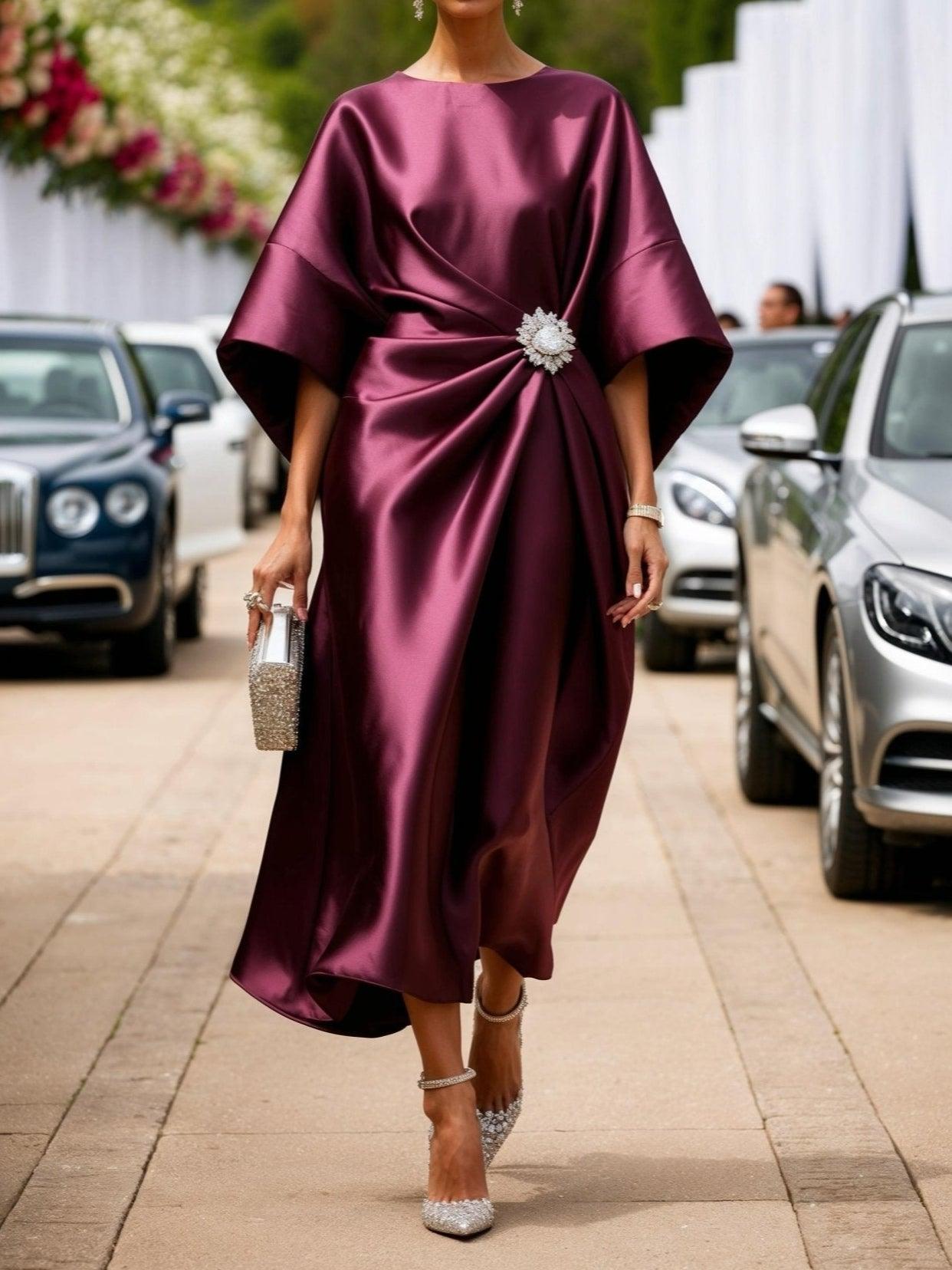 Velmira - Women’s Ruched A-Line Maxi Dress