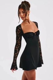 Louise | Women’s Lace Milkmaid Mini Dress