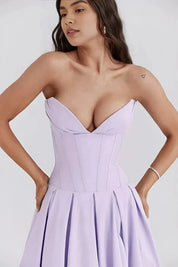 Laarni | Women’s Boned Bodice Full Skirt Midi Dress