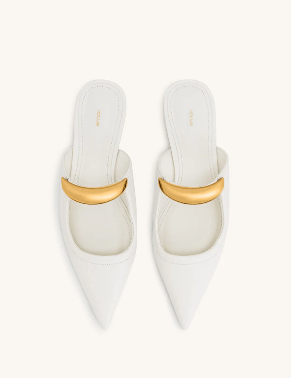 Lucille | Women’s Vegan Leather Pointed Toe Mules