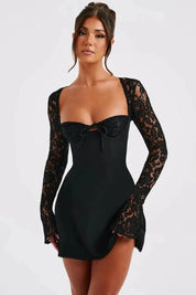 Louise | Women’s Lace Milkmaid Mini Dress