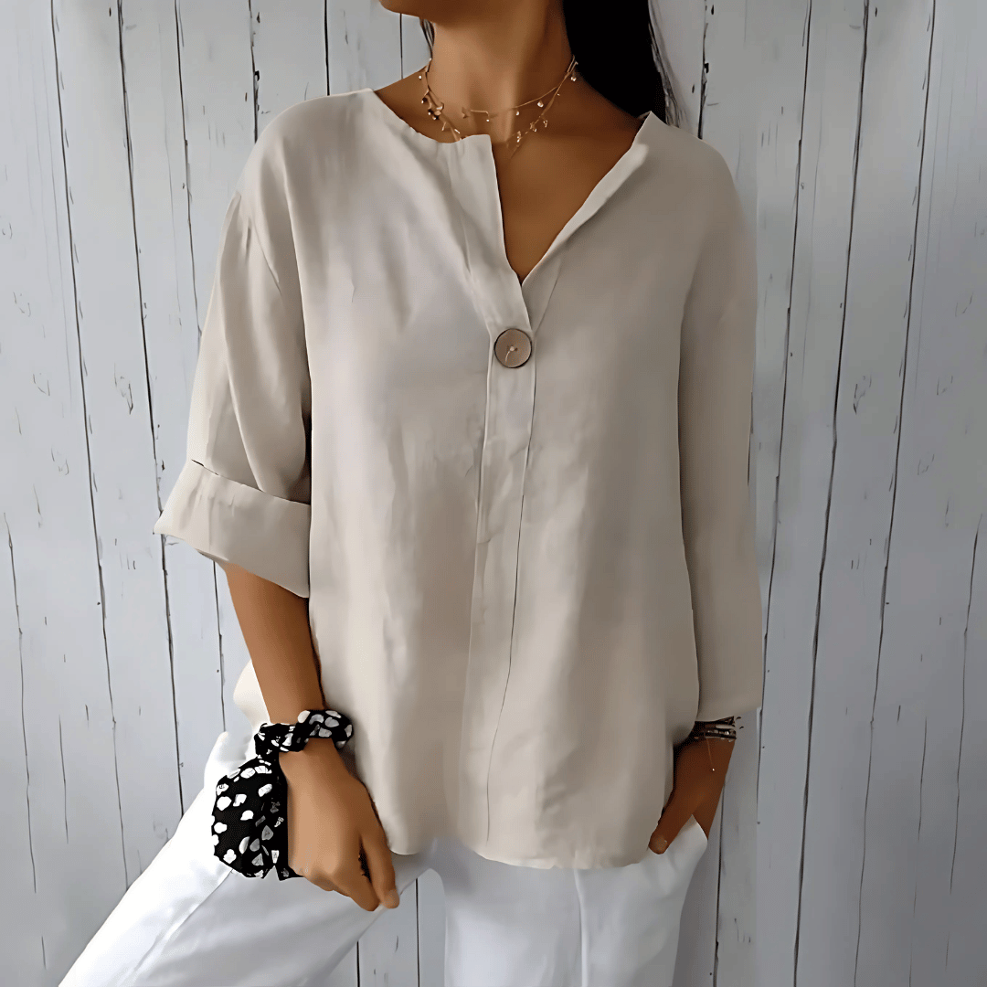 Avelora - Women’s V-Neck Loose Summer Blouse