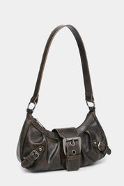 Sage | Women’s Buckle Detail Shoulder Bag