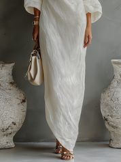 Aurelia | One-Shoulder Linen Blend Maxi Dress