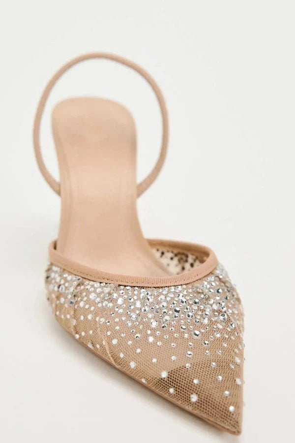 Ingrid | Crystal Double Strap Stiletto Heels