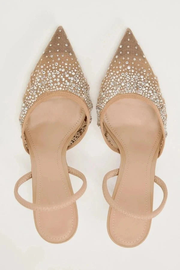 Ingrid | Crystal Double Strap Stiletto Heels
