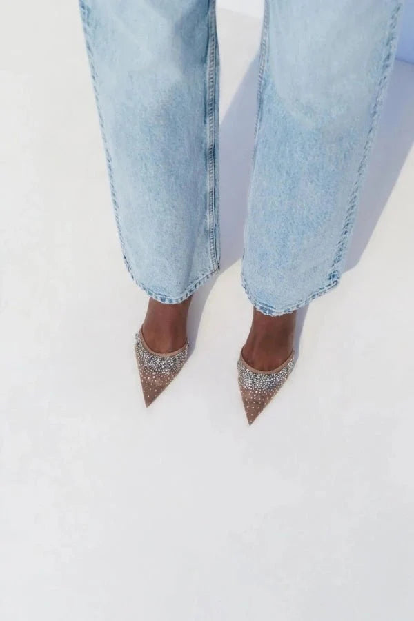 Ingrid | Crystal Double Strap Stiletto Heels