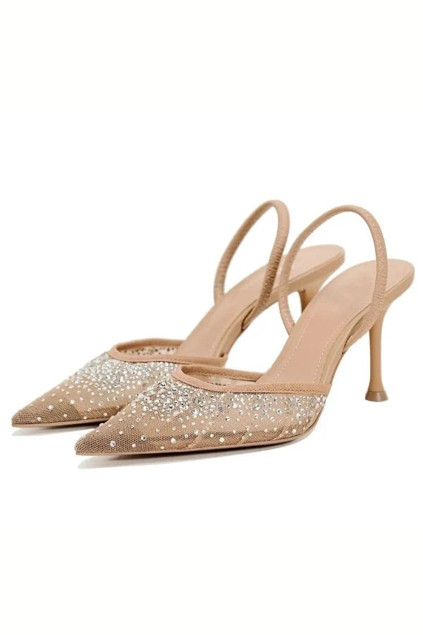 Ingrid | Crystal Double Strap Stiletto Heels