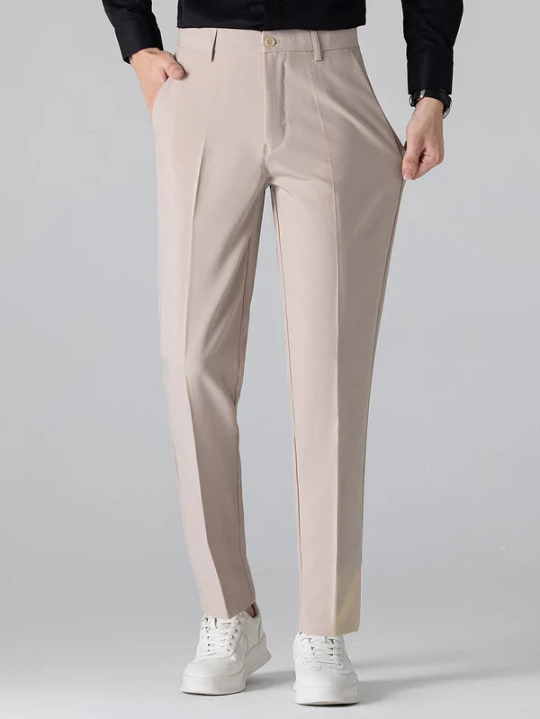 Knit Polo Shirt & Slim Fit Tapered Trousers
