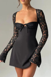 Louise | Women’s Lace Milkmaid Mini Dress