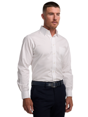 Calder | Men’s Non-Iron White Point Collar Dress Shirt