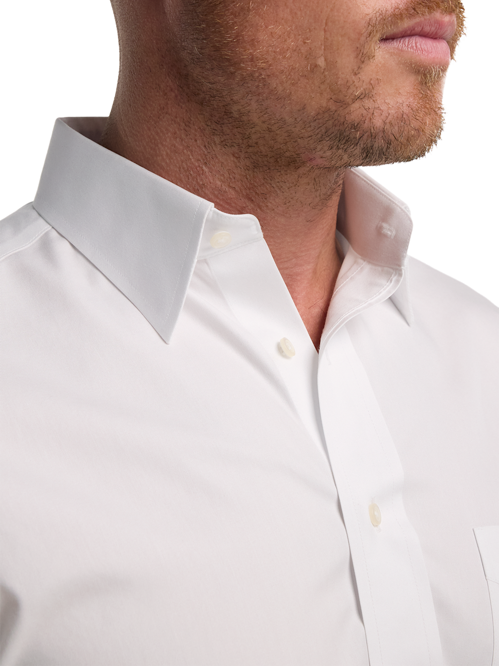 Calder | Men’s Non-Iron White Point Collar Dress Shirt
