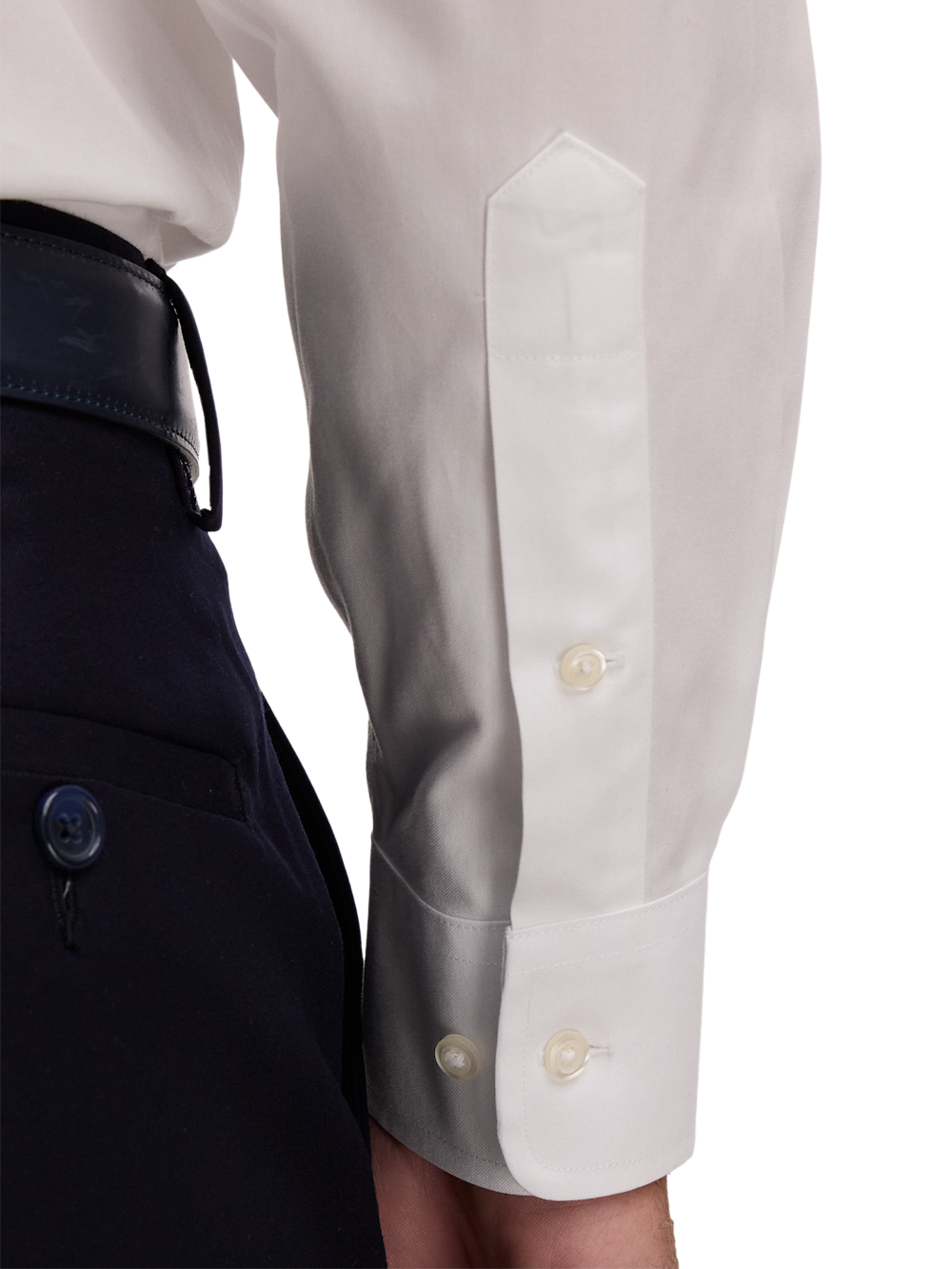 Calder | Men’s Non-Iron White Point Collar Dress Shirt