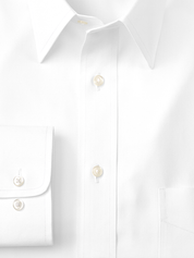 Calder | Men’s Non-Iron White Point Collar Dress Shirt