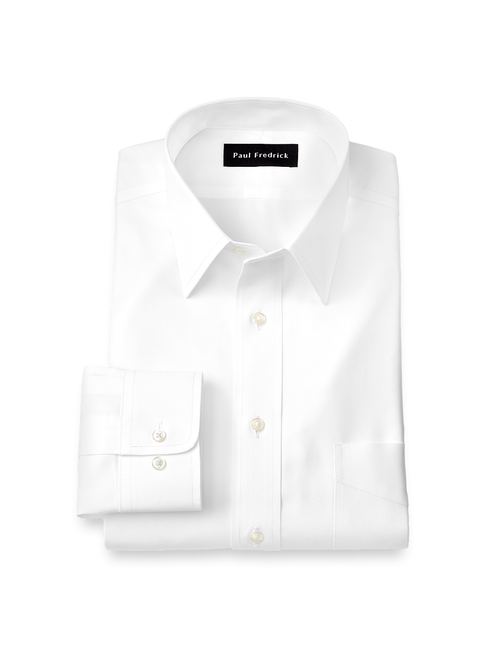Calder | Men’s Non-Iron White Point Collar Dress Shirt