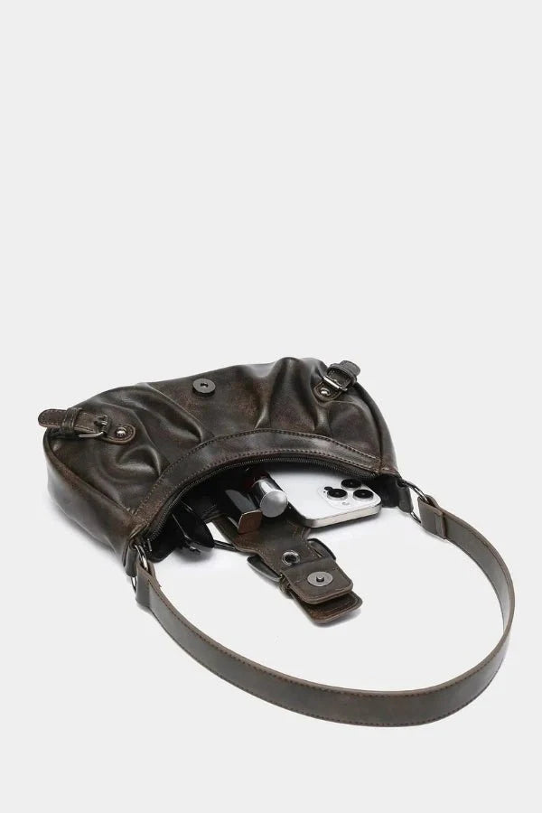 Sage | Women’s Buckle Detail Shoulder Bag