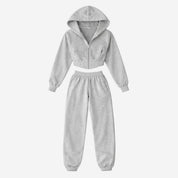 Elara | Women’s Fleece Corset Waist Sweatsuit Set