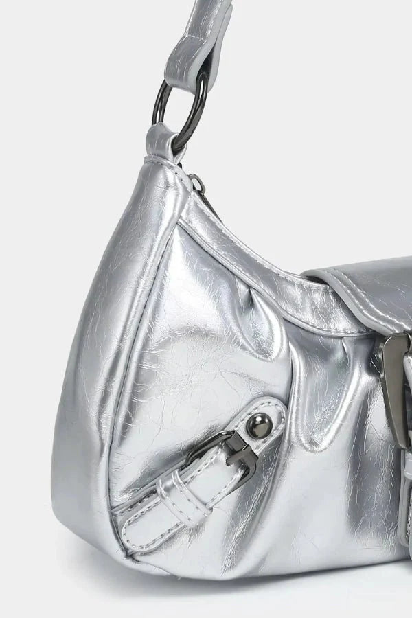 Sage | Women’s Buckle Detail Shoulder Bag