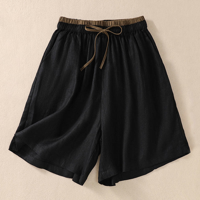 Serelina | Women’s Cotton Linen Drawstring Shorts