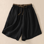 Serelina | Women’s Cotton Linen Drawstring Shorts