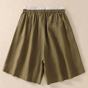 Serelina | Women’s Cotton Linen Drawstring Shorts