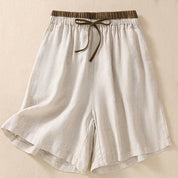 Serelina | Women’s Cotton Linen Drawstring Shorts