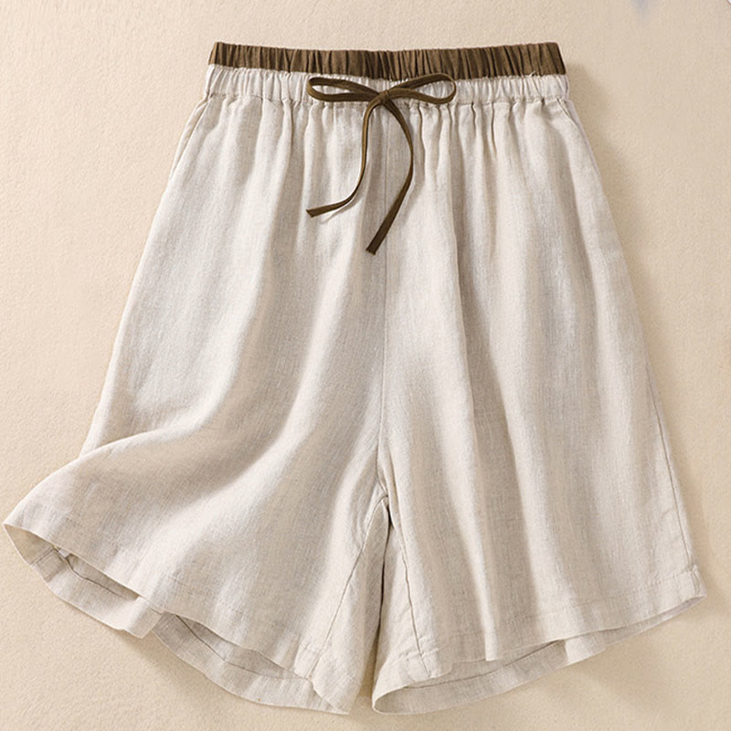 Serelina | Women’s Cotton Linen Drawstring Shorts