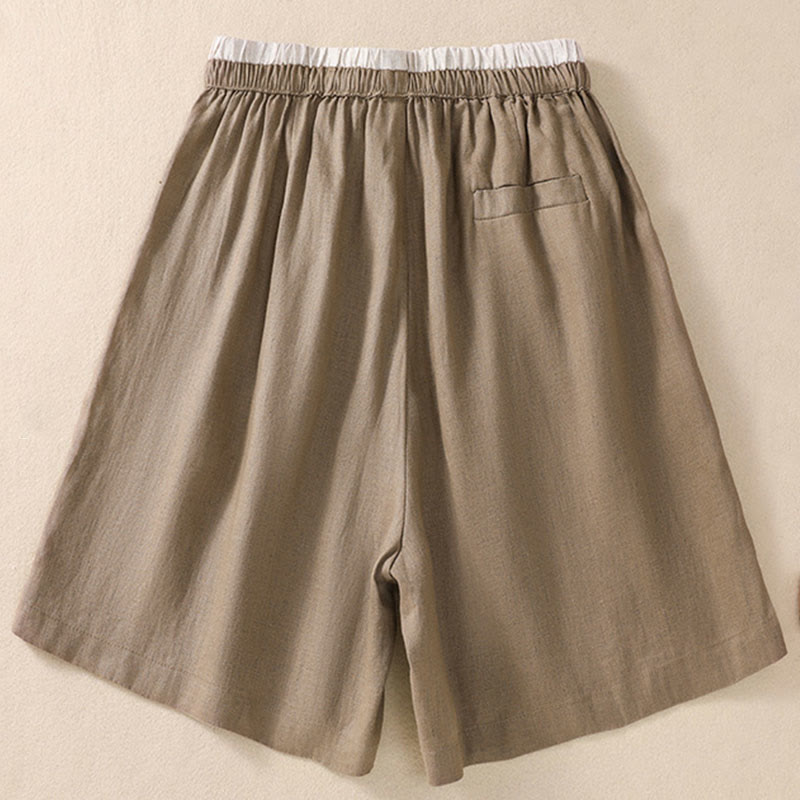 Serelina | Women’s Cotton Linen Drawstring Shorts