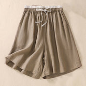 Serelina | Women’s Cotton Linen Drawstring Shorts