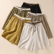 Serelina | Women’s Cotton Linen Drawstring Shorts