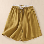Serelina | Women’s Cotton Linen Drawstring Shorts