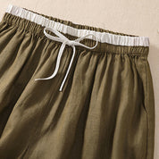 Serelina | Women’s Cotton Linen Drawstring Shorts