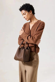 Minnie | Medium Leather Bucket Bag