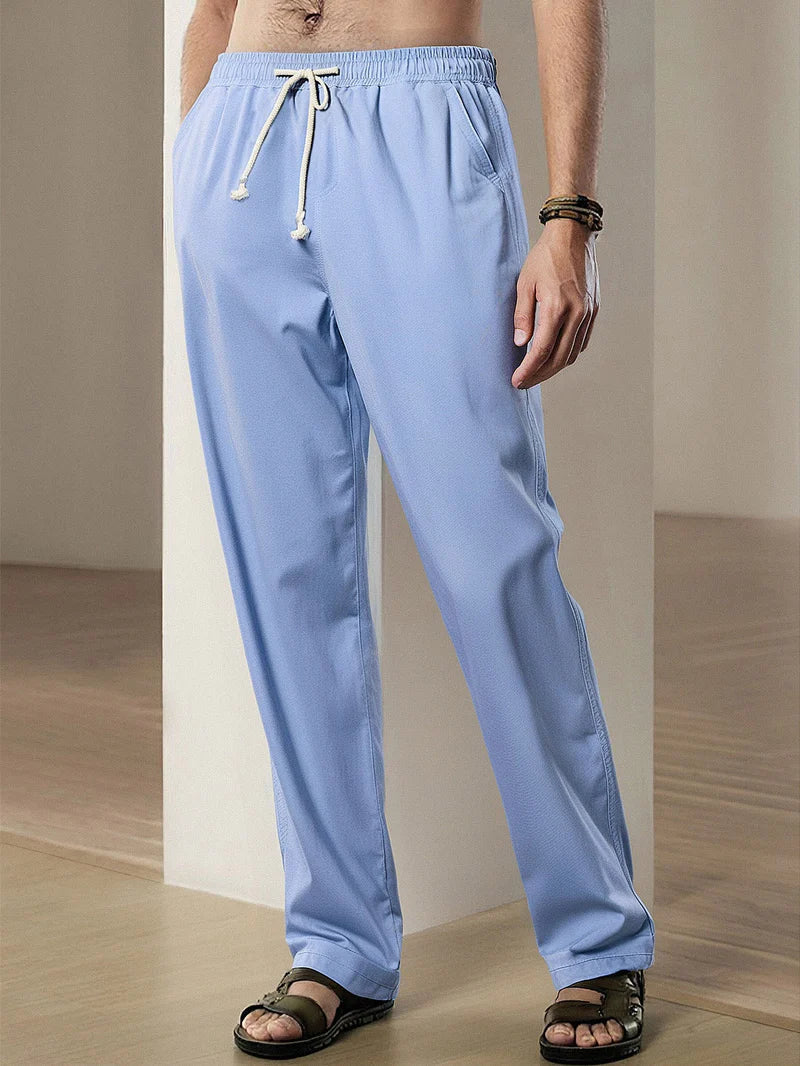 Straight Leg Linen Pants