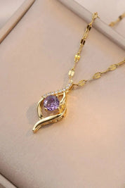 Amethystia | Purple Stone Pendant Necklace
