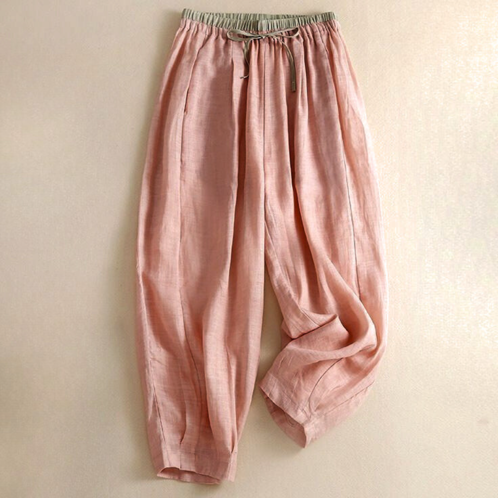 Lunara - Women’s Linen Tapered Pants
