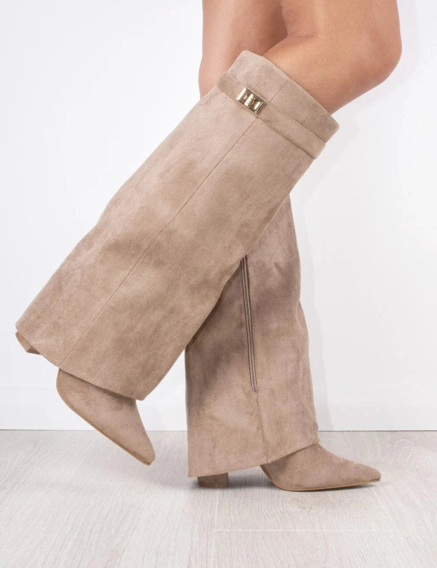 Maison Solstice | VeloursKnee Suede Boots