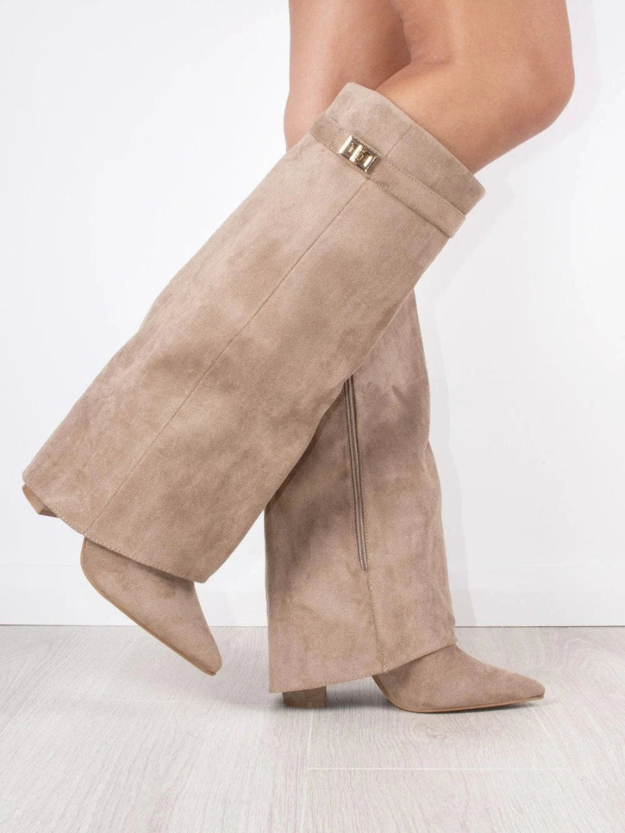 Maison Solstice | VeloursKnee Suede Boots