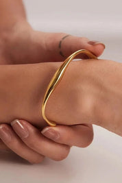 Avery | Gold Plated Stainless Steel Bangle