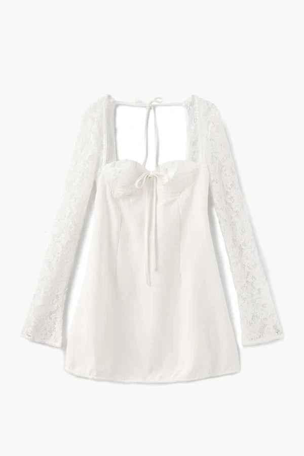 Louise | Women’s Lace Milkmaid Mini Dress