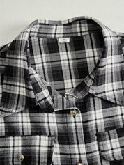 Bravira | Plaid Belted Lapel Maxi Dress