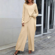 Velmora - Women’s Wide Leg Two-Piece Set
