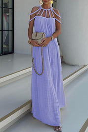 Zenvira – Handwoven Detail Column Maxi Dress