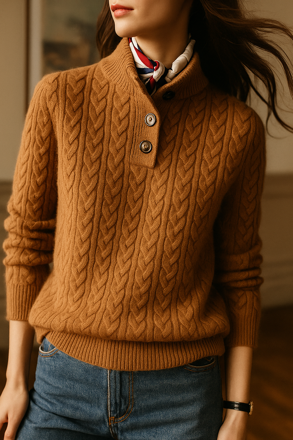 Arden - Women’s Cashmere Cable Knit Sweater