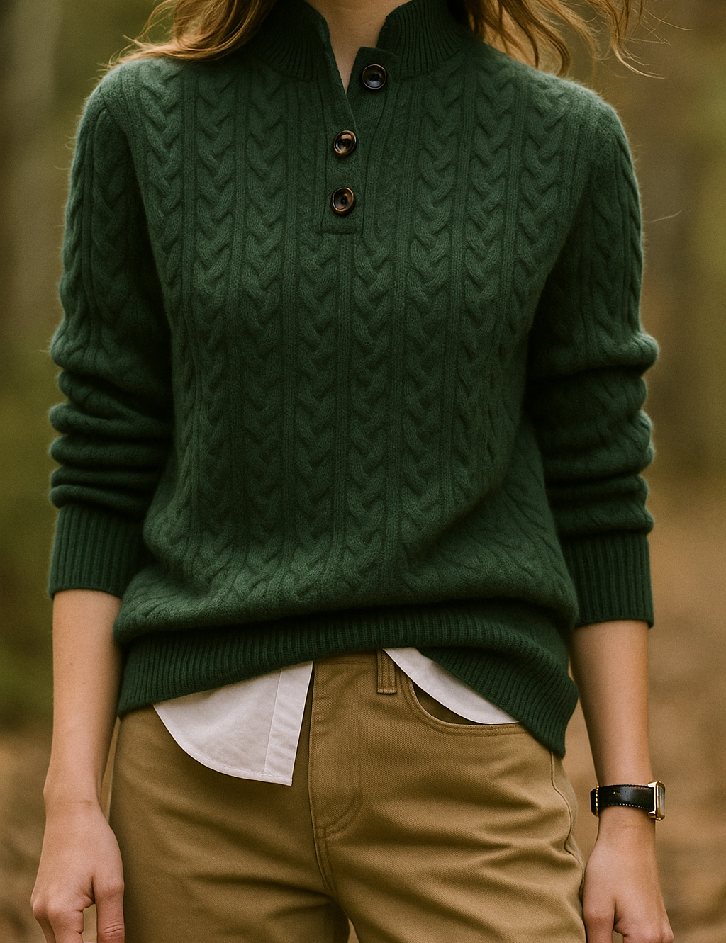 Arden - Women’s Cashmere Cable Knit Sweater